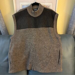 Woolrich 100% Wool Woodchip Vest Mens X-Large - Full Zip Golf